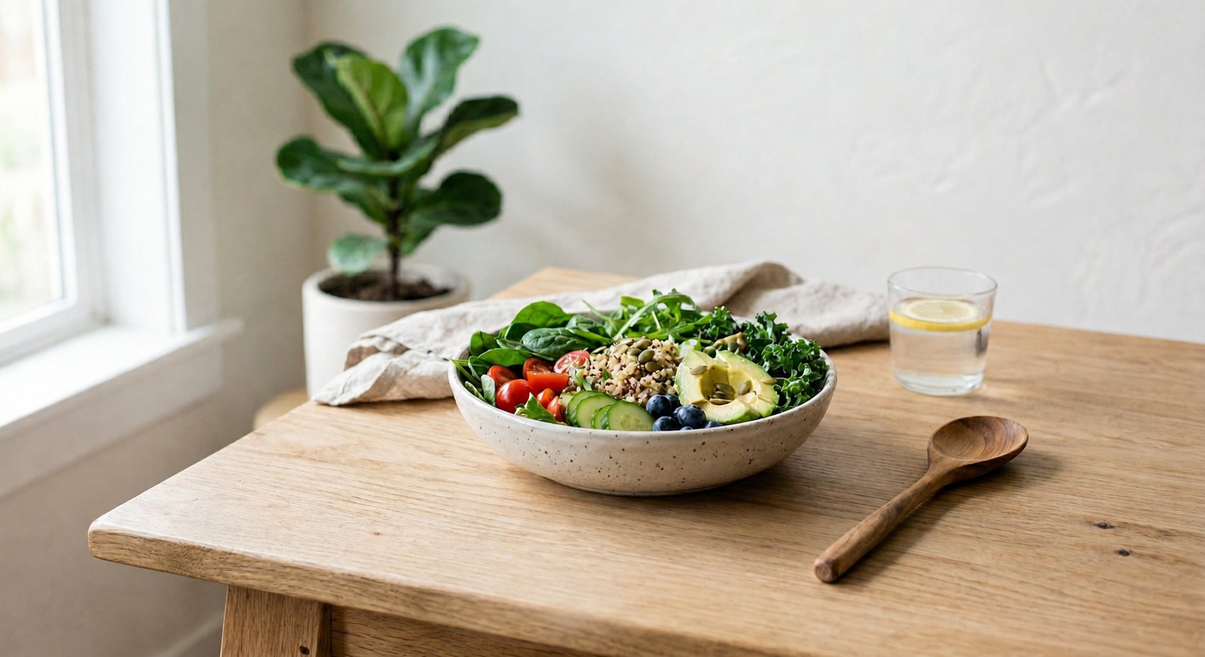 Fresh healthy salad bowl